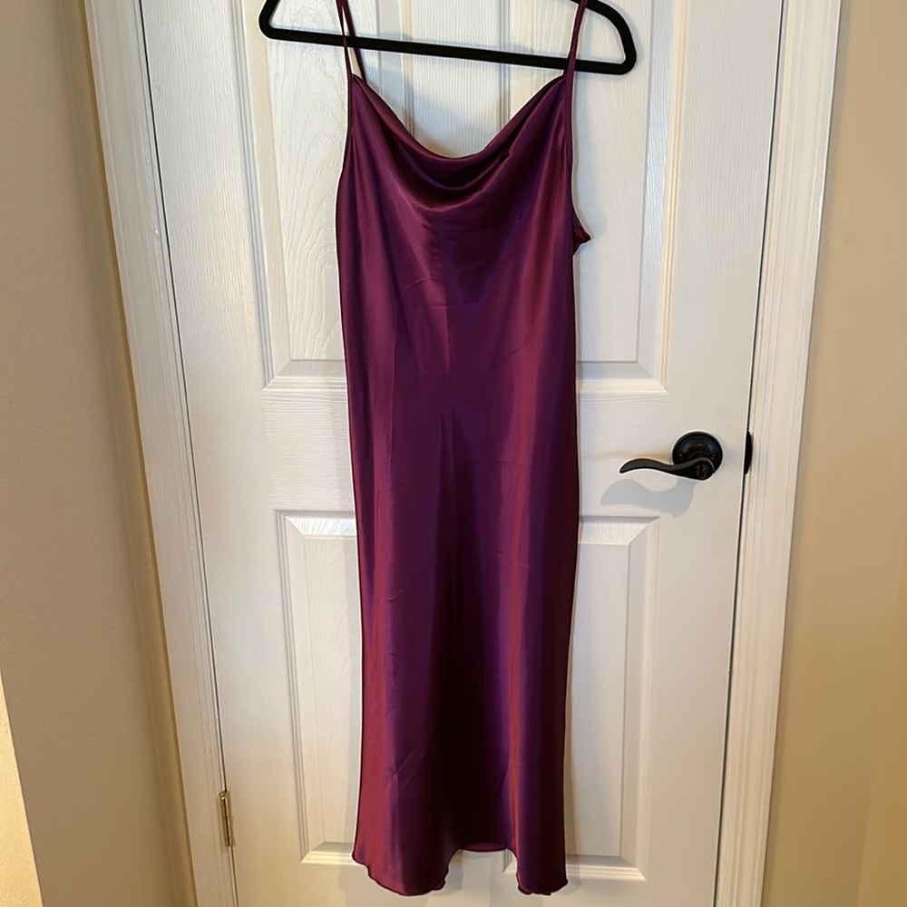 Purple slip dress